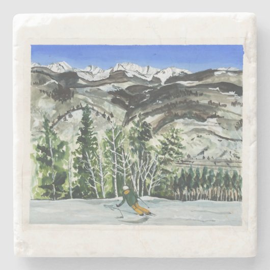 スキー用コースター ストーンコースター (正面)