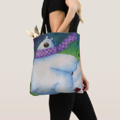 スキー用ホッキョクグマ トートバッグ (クローズアップ)