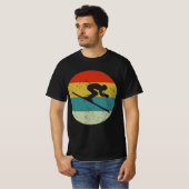 スキー用レトロヴィンテージシルエット70S Tシャツ (正面フル)