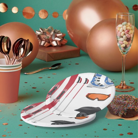 スキー用具紙プレート ペーパープレート