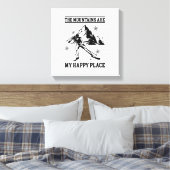 スキー用品 | Apres-ski Skier Skier Ski Winter キャンバスプリント (インサイチュ (寝室))