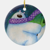 スキー用極熊セラミックオーナメント セラミックオーナメント (裏面)