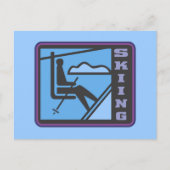 スキー用Tシャツと贈り物 ポストカード (正面)