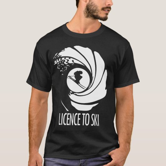 スキー用Tシャツデザインの許可男性へ Tシャツ (正面)