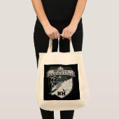 スキー白い山、NH トートバッグ (正面(商品))