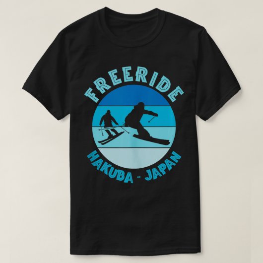 スキー白馬ジャパンFREERIDEタンクトップ Tシャツ (デザイン正面)