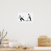 スキー競技スキー漫画 ポスター (キッチン)