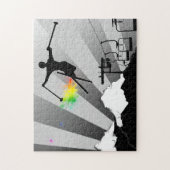 スキー粉の道 ジグソーパズル (縦)