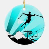 スキー粉の道 セラミックオーナメント (裏面)