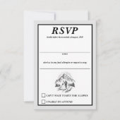 スキー結婚カップル 出欠カード (正面)