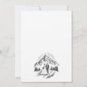 スキー結婚カップル 招待状 (裏面)