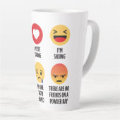 スキー絵文字 カフェラテマグ (右アングル)