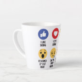 スキー絵文字 カフェラテマグ (左アングル)