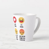 スキー絵文字 カフェラテマグ (右アングル)