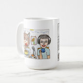 スキー茶の後 コーヒーマグカップ (正面左)