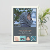 スキー衣服フォト招待状 招待状 (スタンド正面)