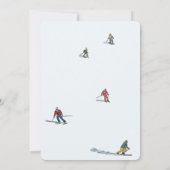 スキー誕生日の冬の成人の誕生日 招待状 (裏面)