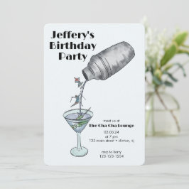 スキー誕生日の冬の成人の誕生日 招待状