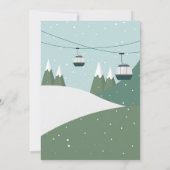 スキー誕生日ガールズゲレンススキースノーボードスノーボード 招待状 (裏面)