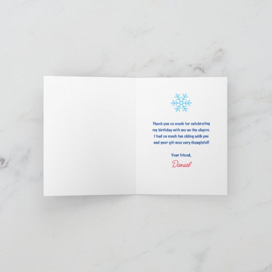 スキー誕生日ゲレンデに行こうぜ 招待状 (内部)