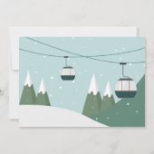 スキー誕生日パーティーガールズスキースノーボードフォト 招待状 (裏面)