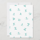 スキー誕生日パーティースキースノーボード 招待状 (裏面)