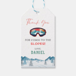 スキー誕生日パーティースノーボード ギフトタグ