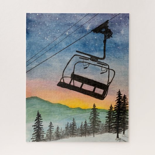 スキー走ヤーの最後のジグソーパズル ジグソーパズル (縦)