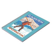 スキー運ズスノースキー – 氷河ピーク,ワシントン ノートブック (左側)