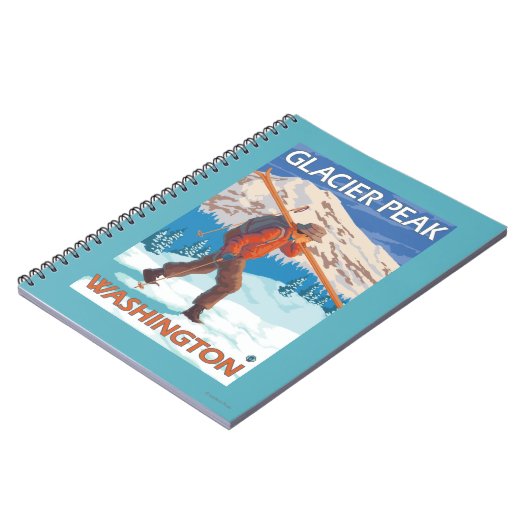 スキー運ズスノースキー – 氷河ピーク,ワシントン ノートブック (左側)