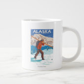 スキー運ヤーズスノースキービンテージトラベル3 ジャンボコーヒーマグカップ (右)