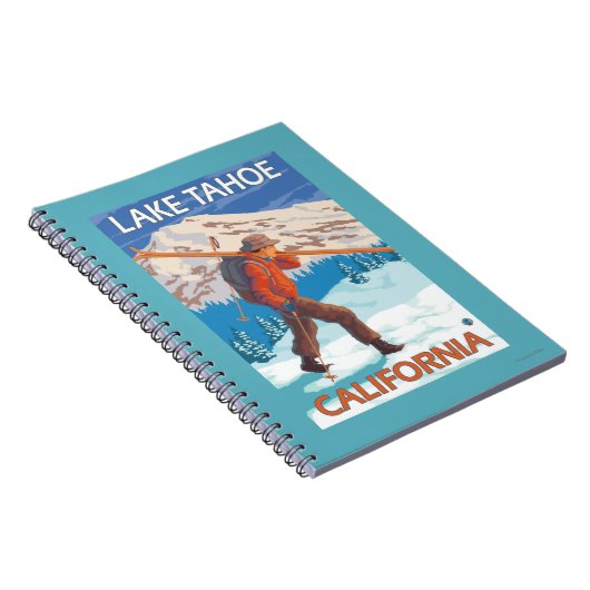 スキー運ヤーズスノースキー – タホー湖カリフォルニア ノートブック (右側)