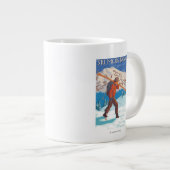 スキー運ヤーズスノースキー-モンタナ ジャンボコーヒーマグカップ (正面右)