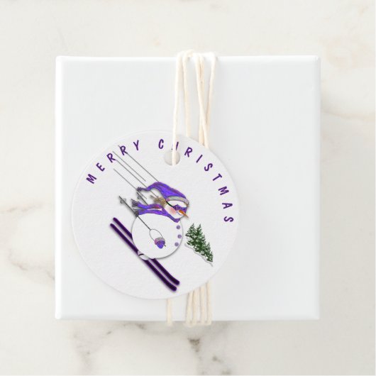 スキー雪だるまクリスマスギフトタグズ株式会社Twine フェイバータグ (インサイチュ)