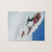 スキー雪山の芸術 ジグソーパズル (横)