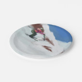 スキー雪山の芸術 ペーパープレート (アングル)