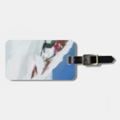 スキー雪山の芸術 ラゲッジタグ (正面横)