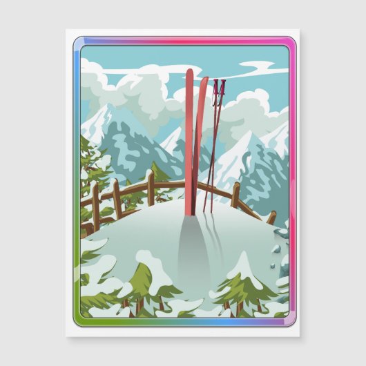 スキー風景漫画 (正面)