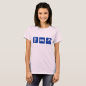 スキー食べて下さい、眠らせて下さい Tシャツ (正面フル)