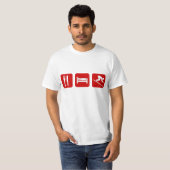 スキー食べて下さい、眠らせて下さい Tシャツ (正面フル)