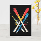 スキー1 カード (黄色い花)