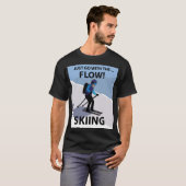 スキー ただ流れるままに スキー Tシャツ (正面フル)