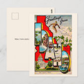 スキー アイダホ - サン ヴァレー ヴィンテージ ポストカード (正面/裏面)