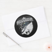 スキー・アディロンドラック山脈（ニューヨーク） ラウンドシール (封筒)