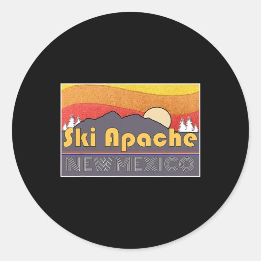スキー アパッチ ニューメキシコ ラウンドシール (正面)