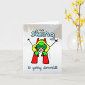 スキー カード (黄色い花)