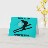 スキー カード (黄色い花)