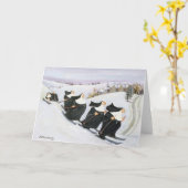 スキー カード (黄色い花)