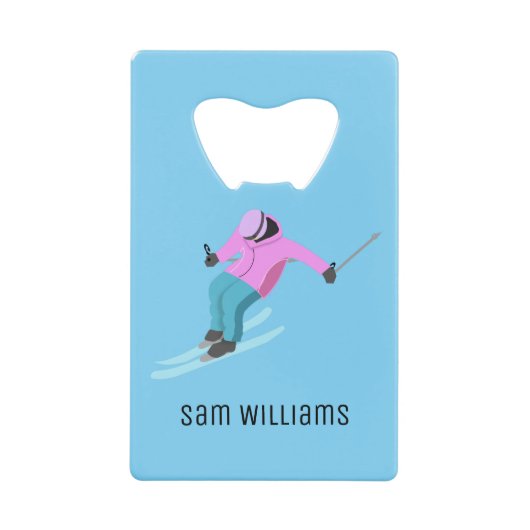 スキー クレジットカード栓抜き (正面)