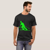 スキー - グリーン Tシャツ (正面フル)